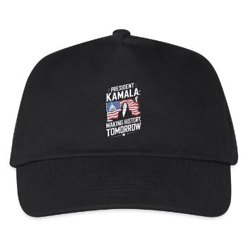 PRESEDENT KAMALA MAKING HISTORY TOMORROW - Kids’ Baseball Cap - black - Front