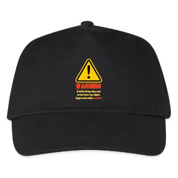 Warnung Öl-Rigger hier - Kinder Basecap - Schwarz - Vorne