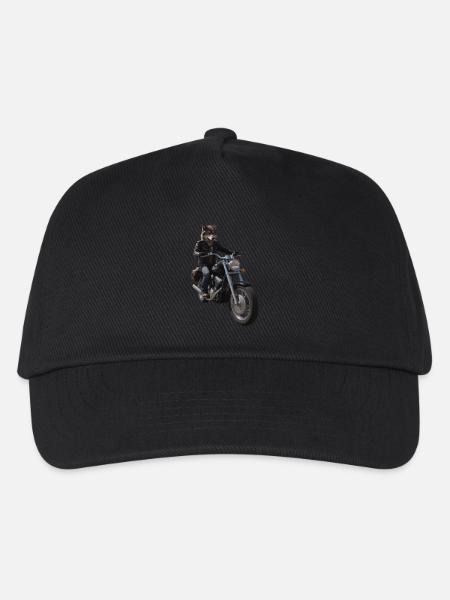 Biker Wolf - Kinder Basecap - Schwarz