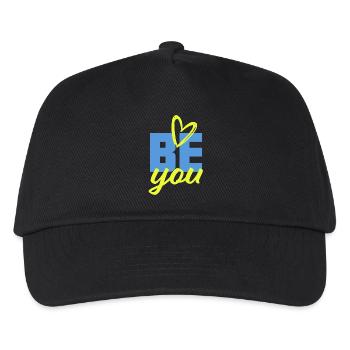 BE YOU - Selbstvertrauen Mut Kraft positiv - Kinder Basecap - Schwarz - Vorne