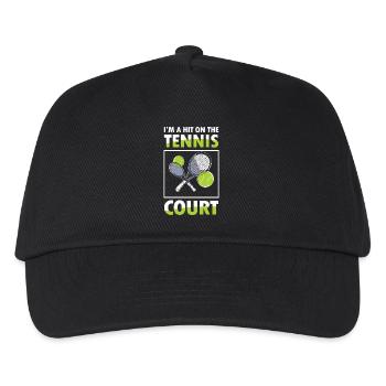 On The Tennis Court - Kinder Basecap - Schwarz - Vorne