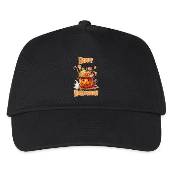 Halloween – Joyeux Halloween citrouille avec des bonbons - Casquette de baseball Enfant - noir - Devant