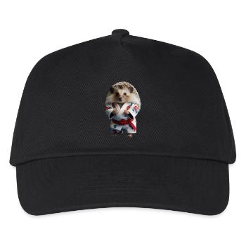Sportlicher Igel - Kinder Basecap - Schwarz - Vorne