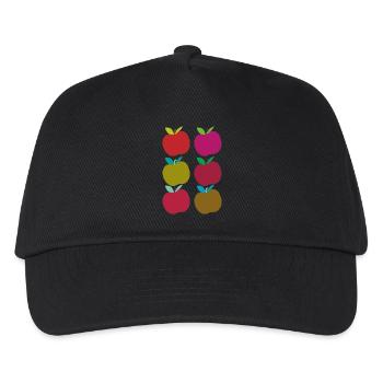 Apel pattern colorful - Kids’ Baseball Cap - black - Front