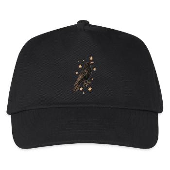 Raven with stars - Kids’ Baseball Cap - black - Front