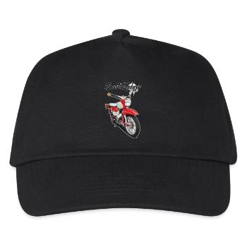 Star (rot) // Illustration - Kinder Basecap - Schwarz - Vorne