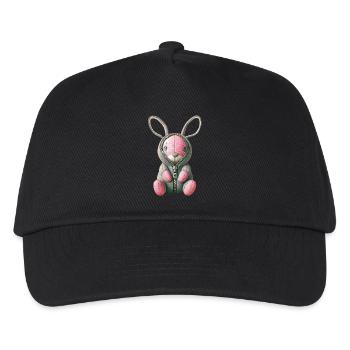 Rosa Häschen - Kinder Basecap - Schwarz - Vorne