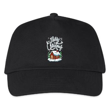 Christmas Merry Christmas House Cottage Tree Snow - Kids’ Baseball Cap - black - Front
