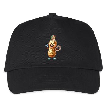 Erdnuss Wilder Westen Kind Kinder Erdnüsse Nuss - Kinder Basecap - Schwarz - Vorne