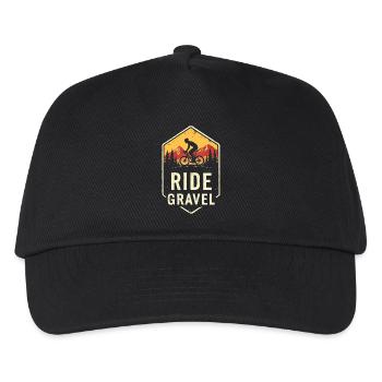 Ride Grave Gravel Bike Road Bike Cyclocross Vintage - Kids’ Baseball Cap - black - Front