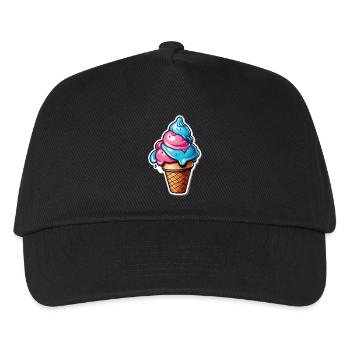 Glace - Casquette de baseball Enfant - noir - Devant