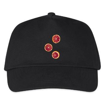Blutorangen Herbst Dekoration Geschenk - Kinder Basecap - Schwarz - Vorne