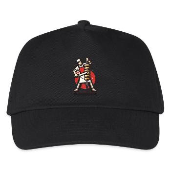 Dönermann Logo Döner Kebab - Kinder Basecap - Schwarz - Vorne
