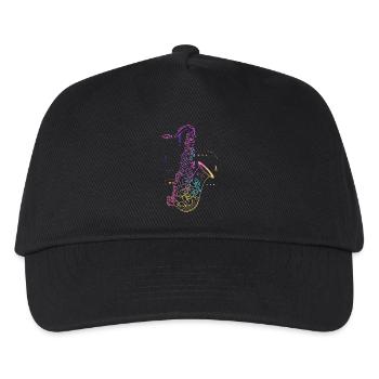 Saxophone Drawing - Kids’ Baseball Cap - black - Front