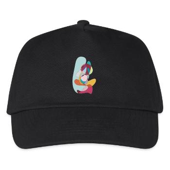 Paint Swirl Abstrait - Casquette de baseball Enfant - noir - Devant