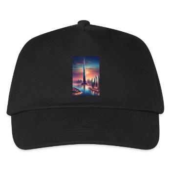 Large skyscraper in a city - Kids’ Baseball Cap - black - Front