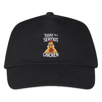 Today I'm a Serious Chicken - Kinder Basecap - Schwarz - Vorne