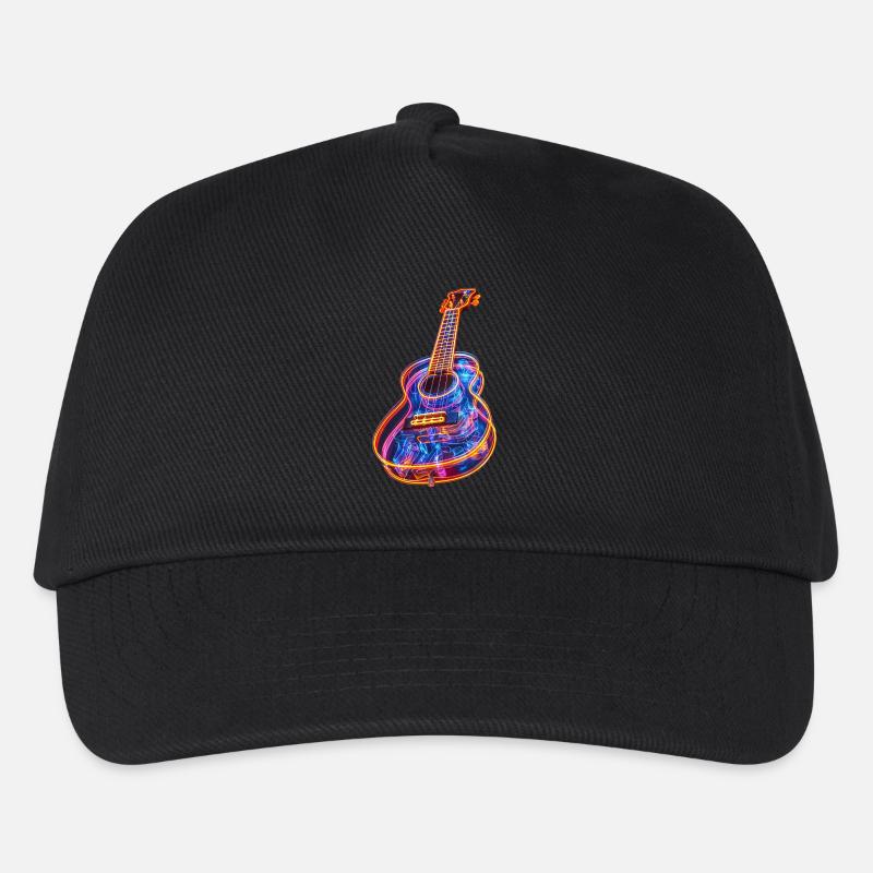 Ukulele - Kinder Basecap - Schwarz
