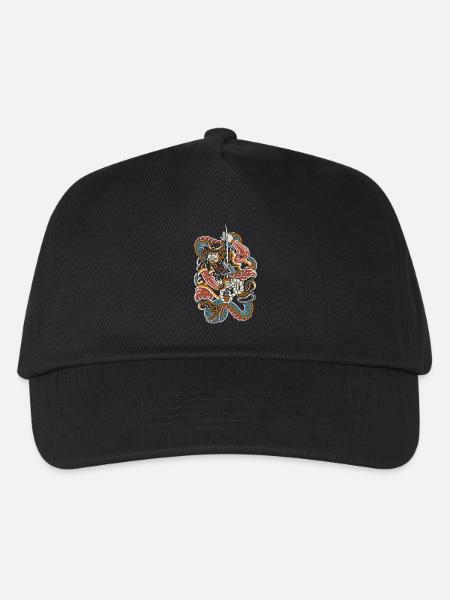 01 SCHLANGEN-SAMURAI - Kinder Basecap - Schwarz