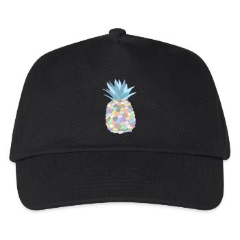 Pastel-coloured pineapple - Kids’ Baseball Cap - black - Front