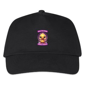 Empowering Duck the Haters valentine gift - Kids’ Baseball Cap - black - Front