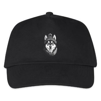 Husky bobble hat Siberian Husky dog dog - Kids’ Baseball Cap - black - Front