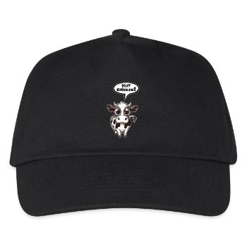 Kuh Sprechblase Hot Chicken - Kinder Basecap - Schwarz - Vorne