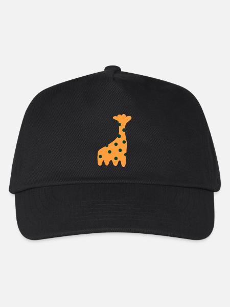 Süße orange Giraffe - Kinder Basecap - Schwarz