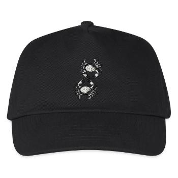 Krebs Krabbe - Kinder Basecap - Schwarz - Vorne