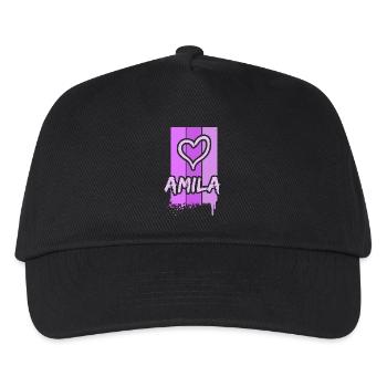 Amila as Amila - Kids’ Baseball Cap - black - Front
