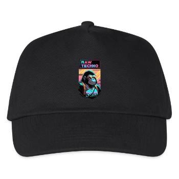 R A W Techno Gorilla - Kinder Basecap - Schwarz - Vorne