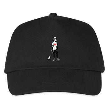 Streetart Mädchen 4534922 - Kinder Basecap - Schwarz - Vorne