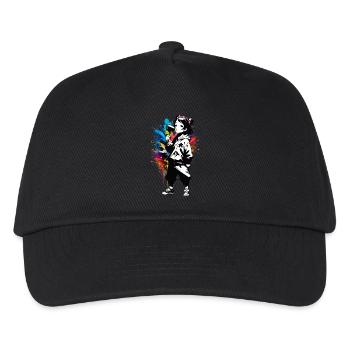 Street Art Girl 23247 - Kids’ Baseball Cap - black - Front