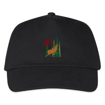 Hirsch - Kinder Basecap - Schwarz - Vorne