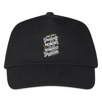Honored to Graduate - Funny Graduation Gift - Kids’ Baseball Cap - black - Front