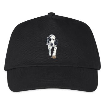 Englischer Setter - Kinder Basecap - Schwarz - Vorne