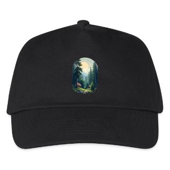 Cabane pixélisée dans les bois - Casquette de baseball Enfant - noir - Devant