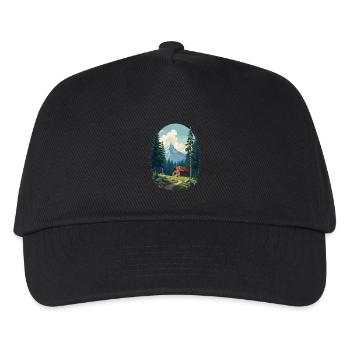 Cabane pixélisée dans les bois - Casquette de baseball Enfant - noir - Devant