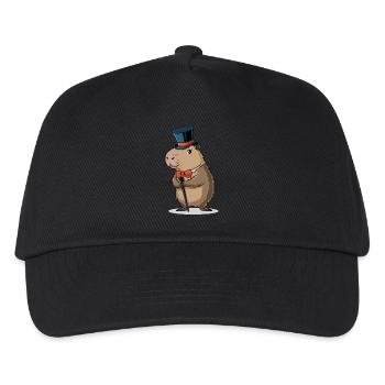 Capybara in einem adretten Anzug - Kinder Basecap - Schwarz - Vorne