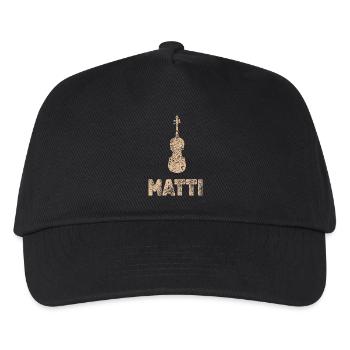 Matti als Bratsche - Kinder Basecap - Schwarz - Vorne