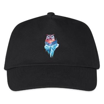 Eule - Kinder Basecap - Schwarz - Vorne