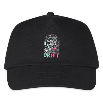 JDM Drift Felge – Japanische Auto Tuning Kunst - Kinder Basecap - Schwarz - Vorne