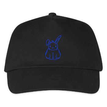Fat Bunny Sitting Overweight Fat Hungry Funny - Kids’ Baseball Cap - black - Front