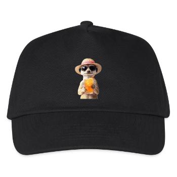 Erdmännchen - Kinder Basecap - Schwarz - Vorne