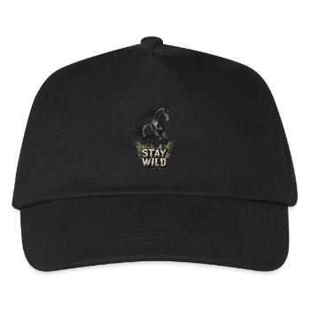 Horse Horses Rider Rider Stay Wild Equestrian - Kids’ Baseball Cap - black - Front