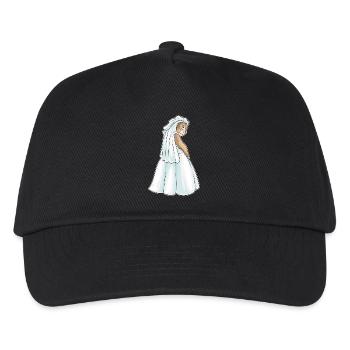 Affe Braut Schleier Hochzeit - Kinder Basecap - Schwarz - Vorne