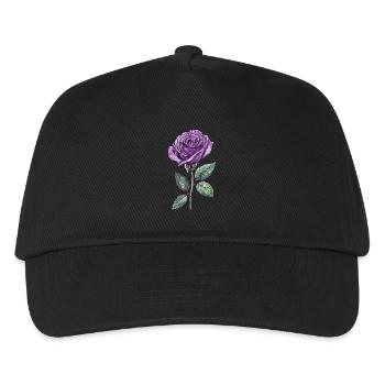 Rose Pourpre Lila Rose - Casquette de baseball Enfant - noir - Devant