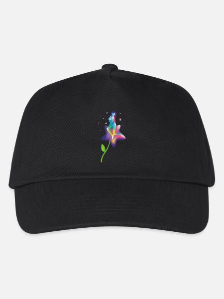 Regenbogenstern-Blüte - Kinder Basecap - Schwarz