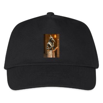 Thoth, ibis-headed god, holding a scroll in an anc - Kids’ Baseball Cap - black - Front