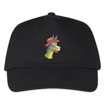 Fröhlicher Esel - Kinder Basecap - Schwarz - Vorne
